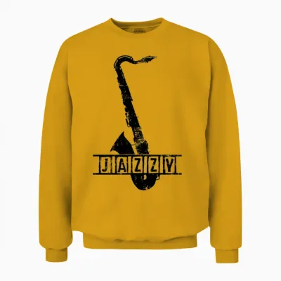 Jazz Saxophone Retro Unisex Sweatshirt - Gold