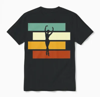 Dancing Retro Unisex T-Shirt - Black