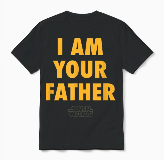 Amazon Essentials Disney | Marvel | Star Wars | Princess Men's Father's Day Graphic Short Sleeve T-Shirt, Black, Small Unisex T-Shirt in Black