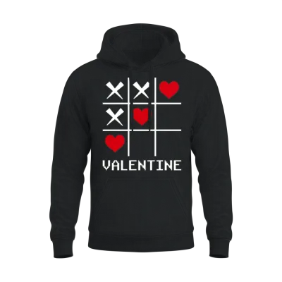 Valentine Unisex Hoodie - Black