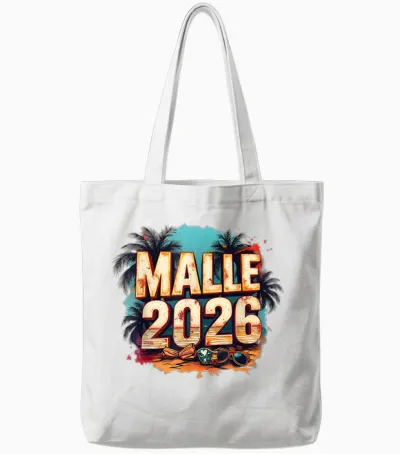 Malle 2026 | Mallorca Party Holiday Design for All Holidaymakers Tote Bags - White