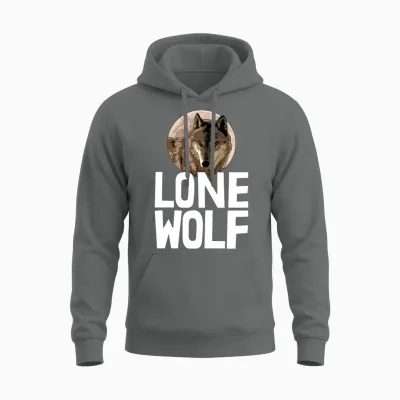 Lone Wolf Unisex Hoodie - Graphite Heather