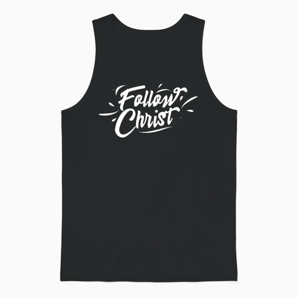 Follow Christ Unisex Tank Top in Black