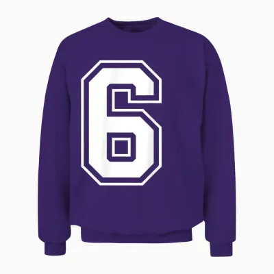 Fun Six Seven 6 7 Meme Design Unisex Sweatshirt - Purple