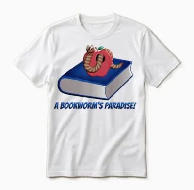 A Bookworm's Paradise Unisex T-Shirt - White