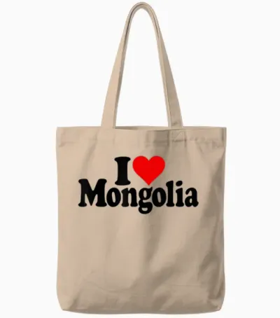 I Love Heart Mongolia Mongolia Culture Mongolienne Tote Bags - Natural