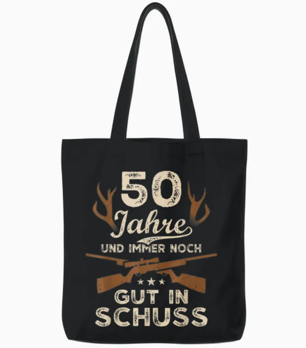 50 Jahre Jäger 50. Geburtstag Jagd Tote Bags in Black
