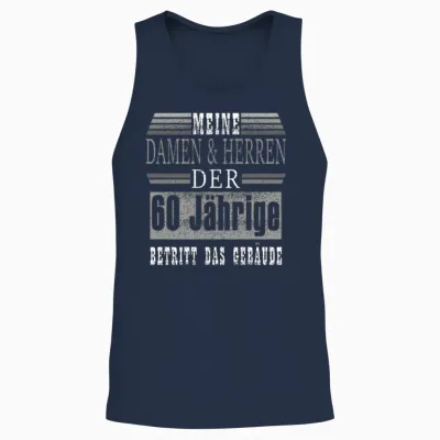 60 Geburtstag Endlich 60 Unisex Tank Top - Navy