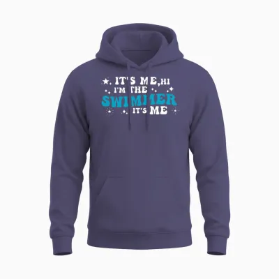 It's Me, Hi I'm the Swimmer It's Me I Love Swim Unisex Hoodie - Heather Sport Dark Navy