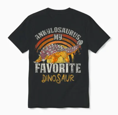 Ankylosaurus My Favorite Dinosaurier Design Für Paläontologen Unisex T-Shirt - Black