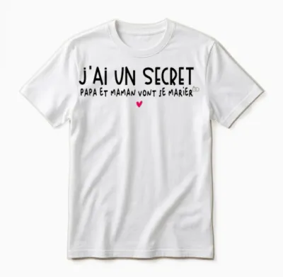 Child Dad and Mom Will Get Married – Child Announcement Wedding T-Shirt, White, 2 Unisex T-Shirt - White