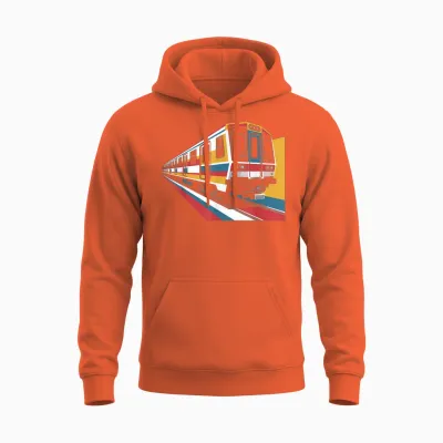 Trains Métropolitains Conducteurs De Train Conducteur De Train Unisex Hoodie - Orange