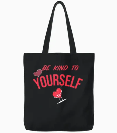 Cool Design for Kind People Tote Bags - Black