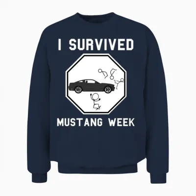 Mustang Lover - I Survived Mustang Week Unisex Sweatshirt - Navy