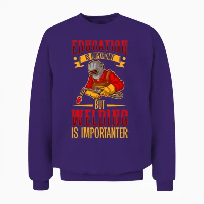 Welder Funny Funny Welding Gift Unisex Sweatshirt - Purple