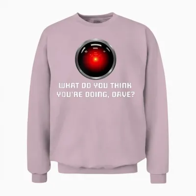 Hal 9000 Vintage Künstliche Intelligenz Unisex Sweatshirt - Light Pink