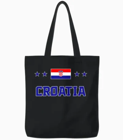 Croatia Tote Bags - Black