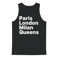 Queens New York Shirt Paris London Milan Queens N Unisex Tank Top - Black – 1
