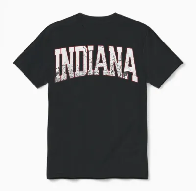 Indiana Vintage City Unisex T-Shirt - Black