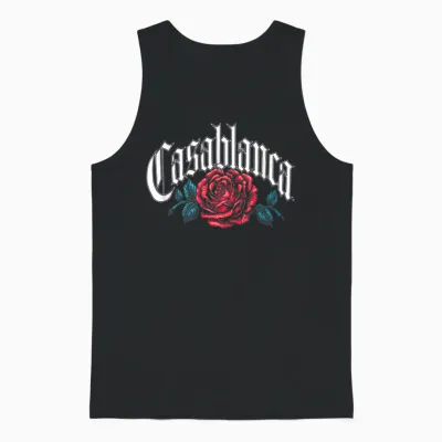 Casablanca Morocco — Iconic City and Mediterranean Atmosphere T-Shirt, Black, S Unisex Tank Top - Black