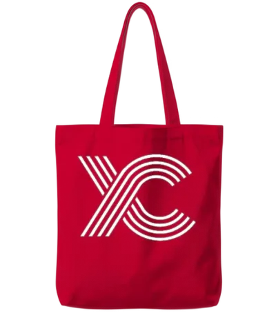 Cross Country Running Xc Lines Retro Retro Minimal Tote Bags - Red