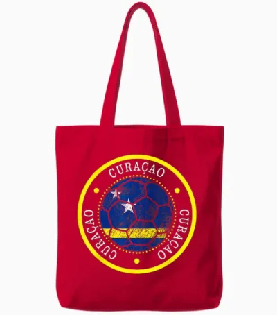 Curacao Fußball, Curacao, Flagge Von Curacao, Curacao-Flagge. Tote Bags - Red
