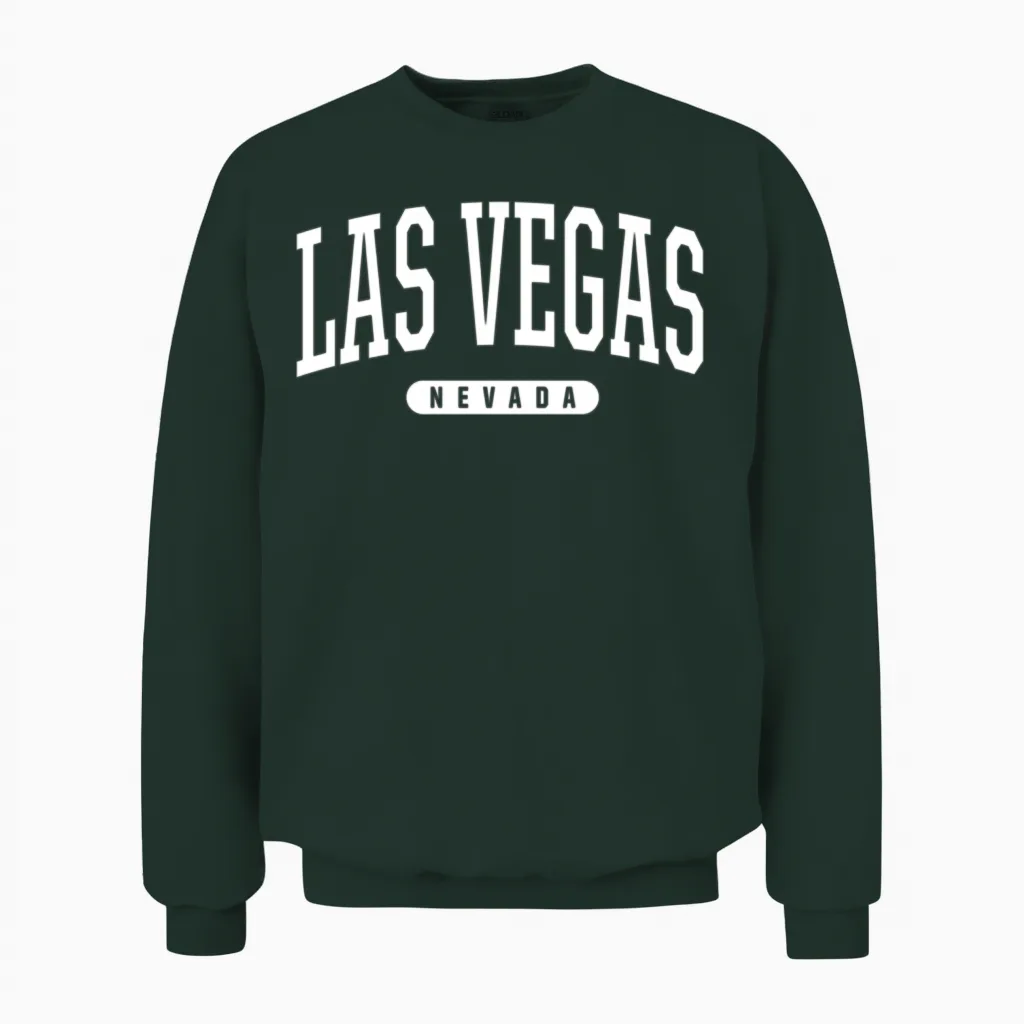 Las Vegas College University Style Nv Usa Unisex Sweatshirt in Forest
