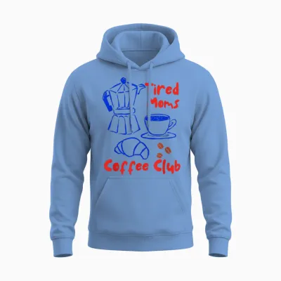 Müde Mütter Kaffee-Club Unisex Hoodie - Carolina Blue