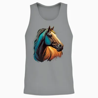 Head of Horse Unisex Tank Top - Sport Grey