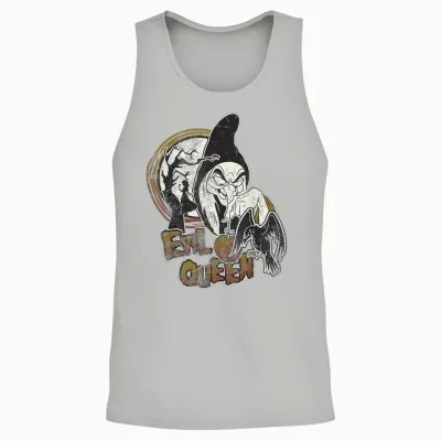 Disney Snow White Witch Poison with Apple Graphic T-Shirt, Black, S Unisex Tank Top - Ash