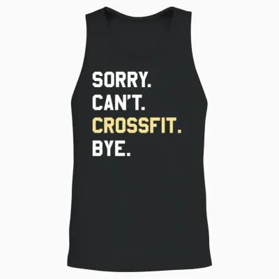Funny Crossfit Gift for Men Women Boys or Girls Unisex Tank Top - Black