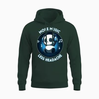 Panda Music Unisex Hoodie - Forest