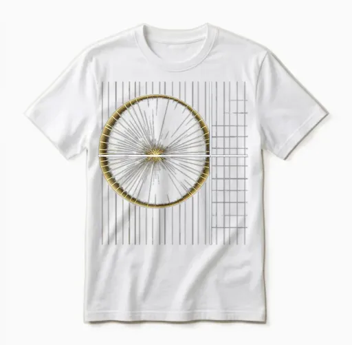 Kunst Illustration Grafik Geometrisches Motiv Unisex T-Shirt in White