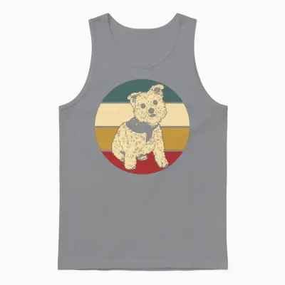 Retro West Highland Terrier Unisex Tank Top - Sport Grey
