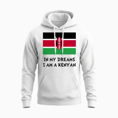 Dream Kenyan Run Runner Funny Unisex Hoodie - White