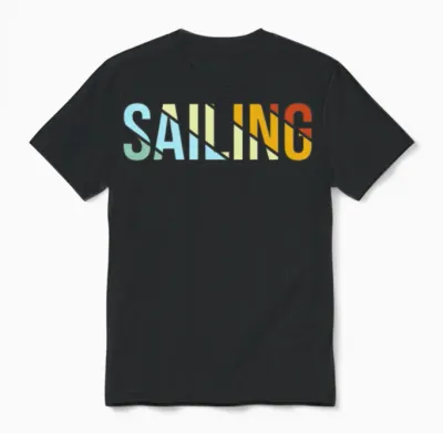 Sailing Retro Unisex T-Shirt - Black