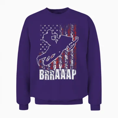 Snowmobile Riding Usa Unisex Sweatshirt - Purple