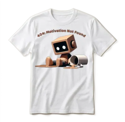 404: Motivation Not Found Unisex T-Shirt - White