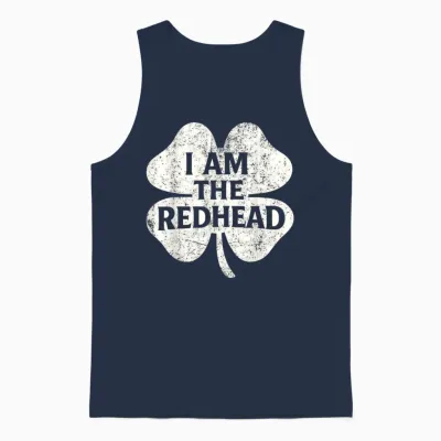 I Am the Redhead Funny Dibs on the Redhead Unisex Tank Top - Navy