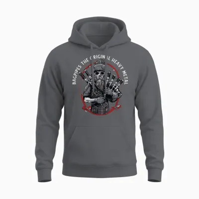 Bagpiper Bagpipes-Music Scotland Bagpipe-Sounds Unisex Hoodie - Charcoal