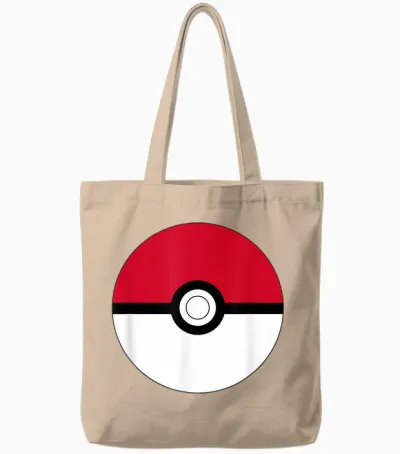 Pokémon Poké Ball Vintage Classic Red & White Logo Tote Bags - Natural
