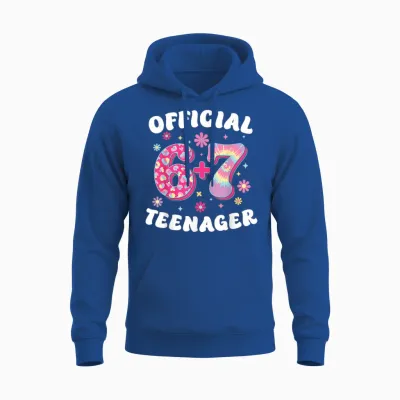 Official 6 Plus 7 Teenager 13 Geburtstag 67 Meme Unisex Hoodie - Royal