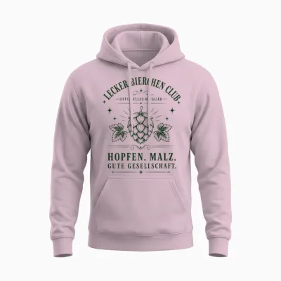 Lecker Bierchen Club Unisex Hoodie - Light Pink