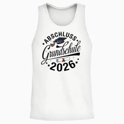Abschluss Grundschule Geschafft 2026 Abschied Unisex Tank Top - White