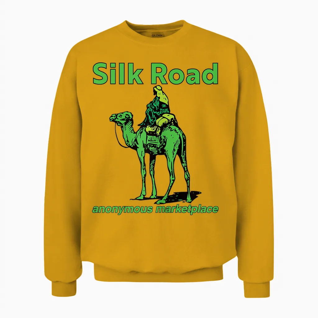 Silk Road Bitcoin Crypto Currency Blockchain Tees Herren Unisex-Erwachsene T-Shirt Weiร S Crypto-T-Shirt Unisex Sweatshirt in Gold