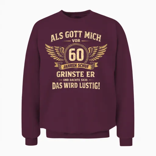 60th Birthday Man Woman 60 Years Decoration 1966 Gift Funny Unisex Sweatshirt - Maroon