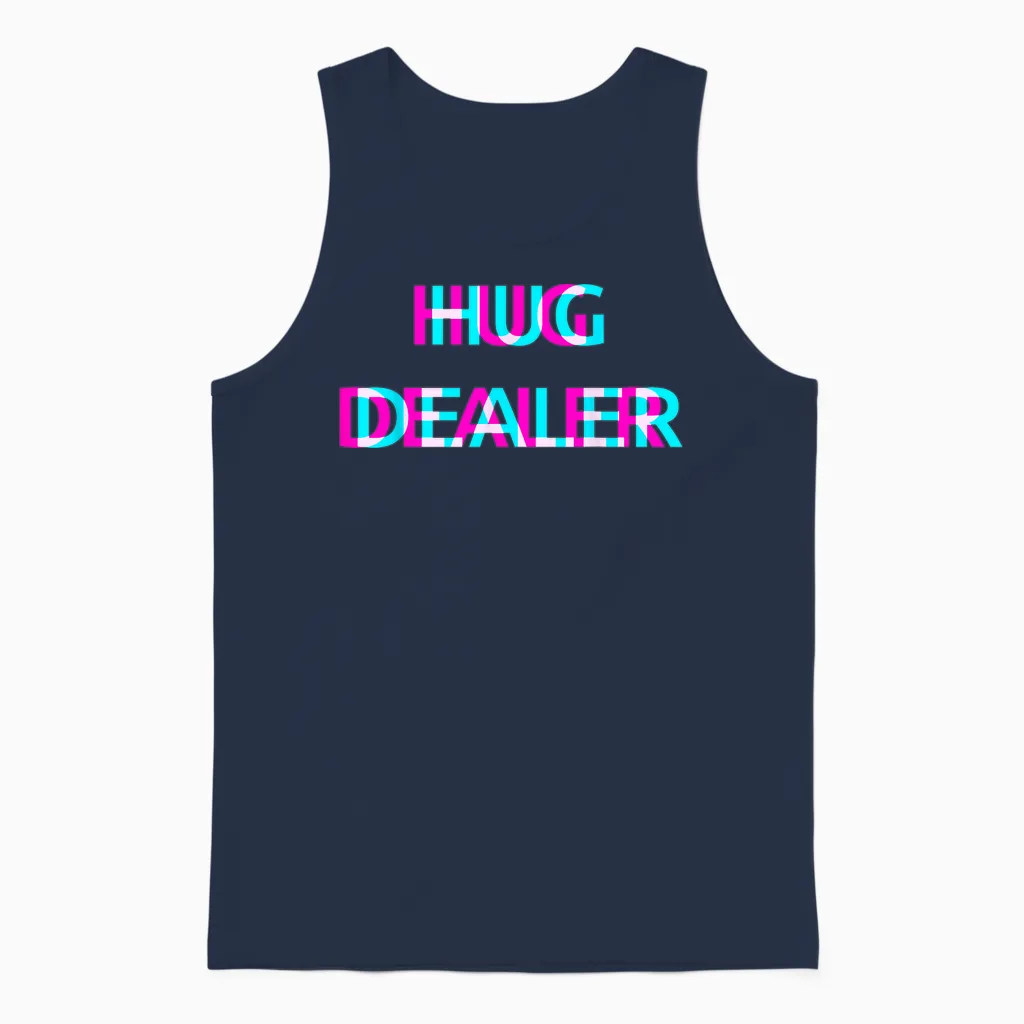 Hug Dealer Techno Edm Music Festival Raver Dance Rave Unisex Tank Top in Navy