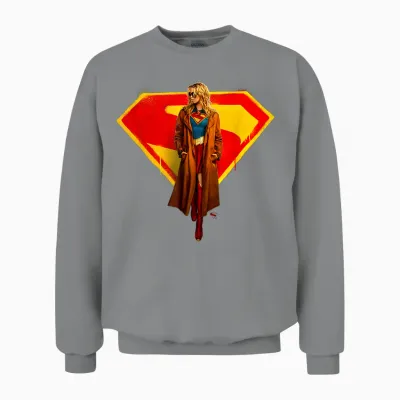Supergirl 2026 and Logo Unisex Sweatshirt - Sport Grey
