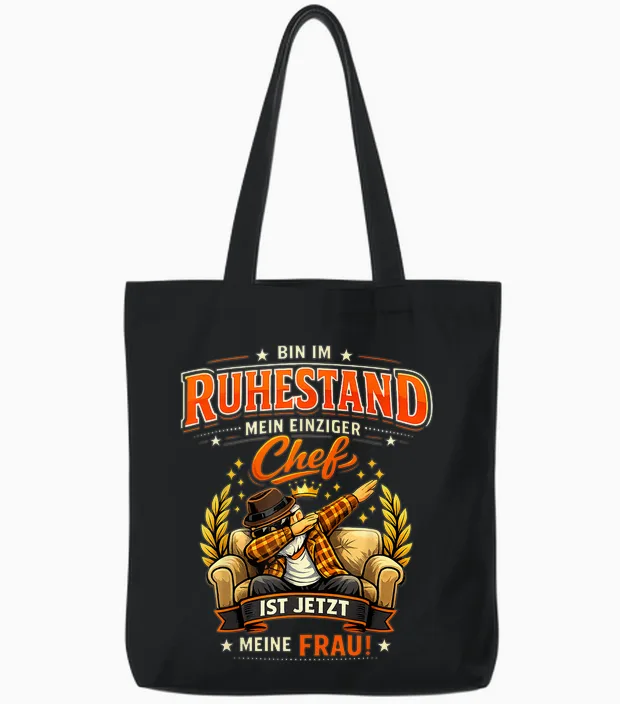 Pension 2026 Retirement Pensioner Funny Retirees Tote Bags in Black