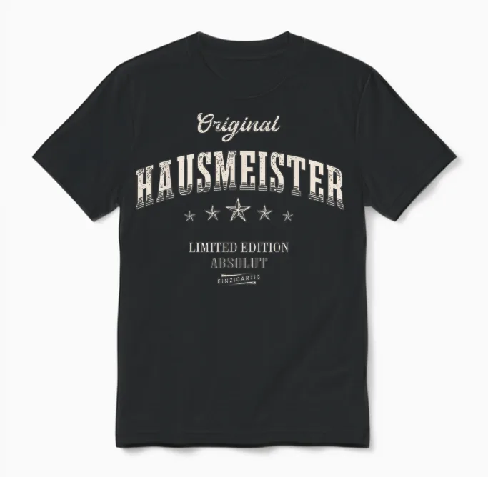 Hausmeister Limited Edition Unisex T-Shirt in Black